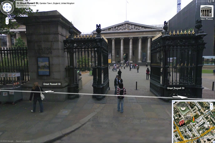 Google Maps image of British Museum in
                                                        London.