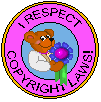 Billy Bear's respect copyright gif.