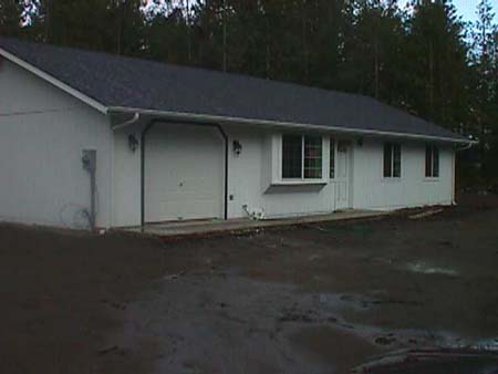 House with cement patio