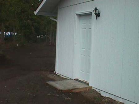 Side door to garage.