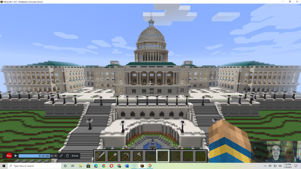 US Capitol Building Re-created in Minecraft