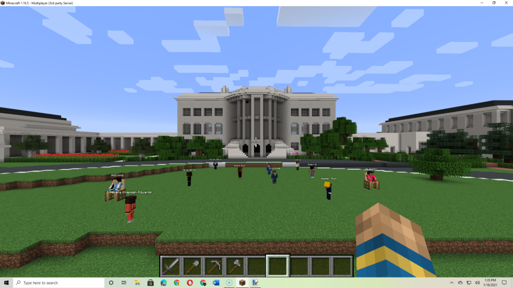 Minecraft recreation of the White House