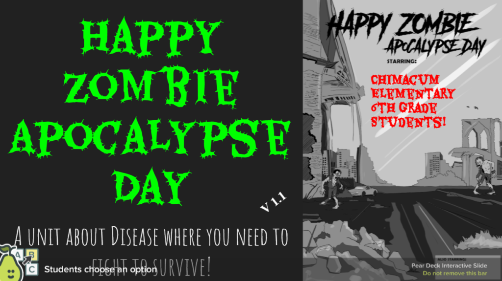Happy Zombie Apocalypse Day Intro Slide