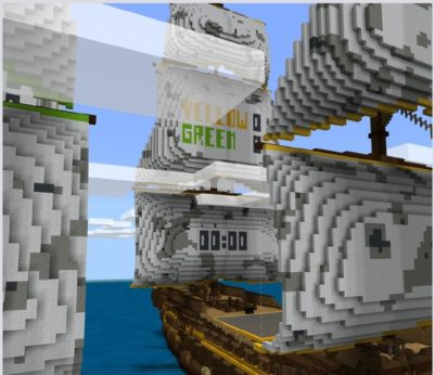 Pirate Ship with Yellow and Green Score image.