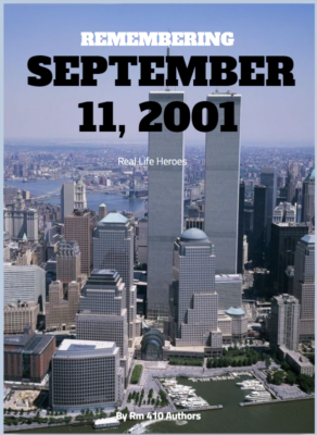 Screenshot of our class 9/11 book cover.
