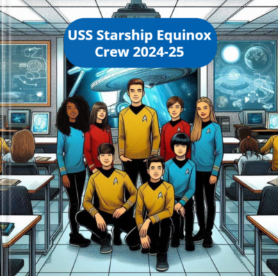 Book cover screenshot of our Class Book Creator USS Equinox crew manifest.