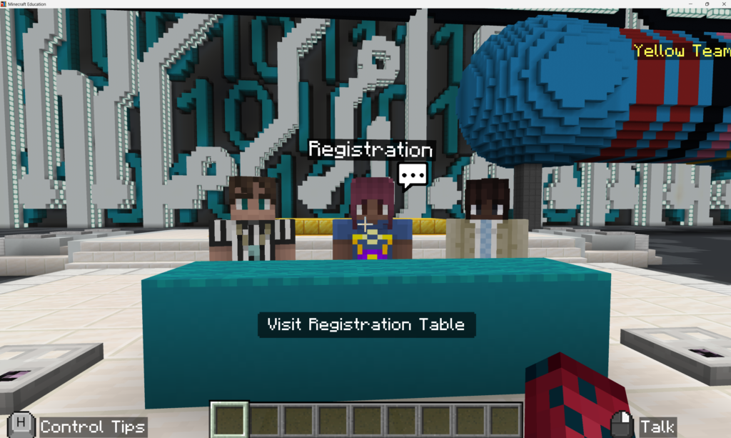 Binary Builders world Registration desk screenshot.