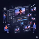 Gemini Flash 2.5 AI generated image of AI making videos for the human.
