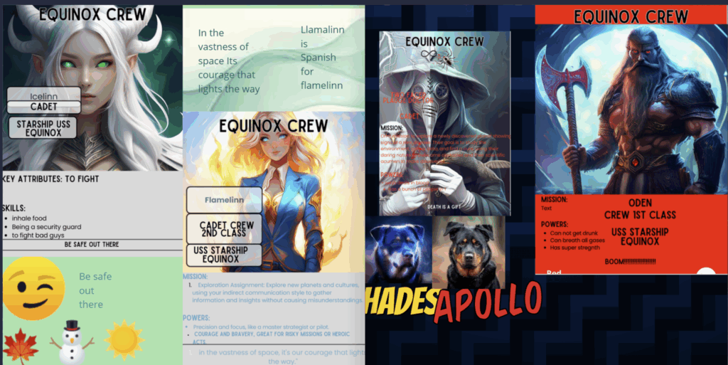 A couple more pages from the 2024 Starship Equinox book.